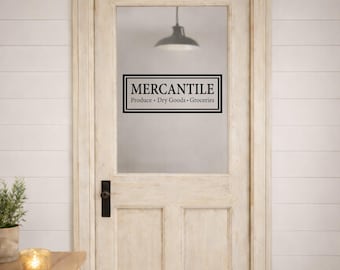 Mercantile Pantry Sign – General Store Style – Glass Door Decal – Farmhouse Decor