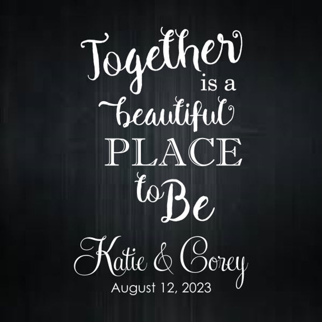 Chalkboard Wedding Decal, Bride & Groom DIY Mirror Decor, Vinyl