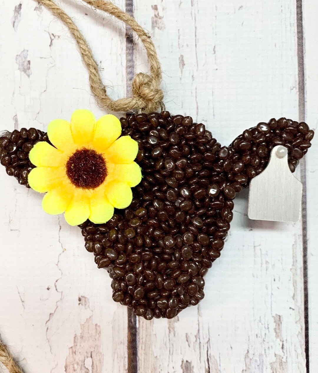 Sunflower Car Freshener Cow Head Fall Scent Cute Country Etsy