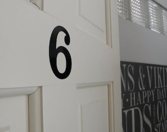 5 Inch Vinyl Number Decals – House Number Stickers for Doors, Mailbox or Address, Set of 6