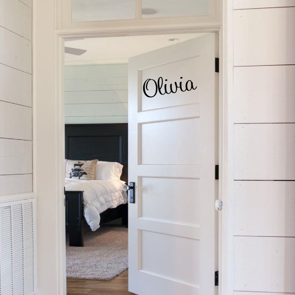 Personalized Name Vinyl Decal Vinyl Lettering Door Decor Etsy