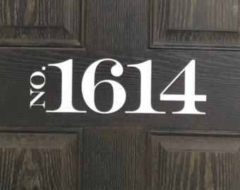 House Number Decal, Street Address Front Door Sticker, Building Number Porch Curb Appeal