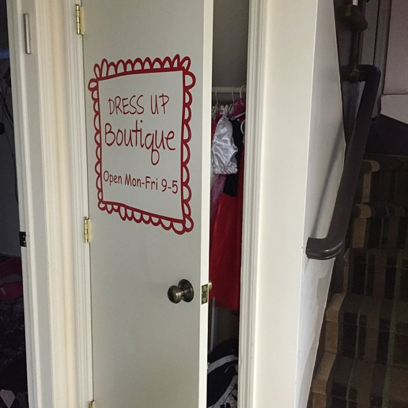 Girl Playroom Wall Decal Dress up Boutique Pretend Play Vinyl Etsy