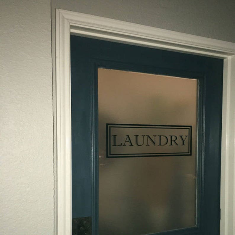 Laundry Vinyl Decal Laundry Room Decal Glass Door Vinyl Etsy