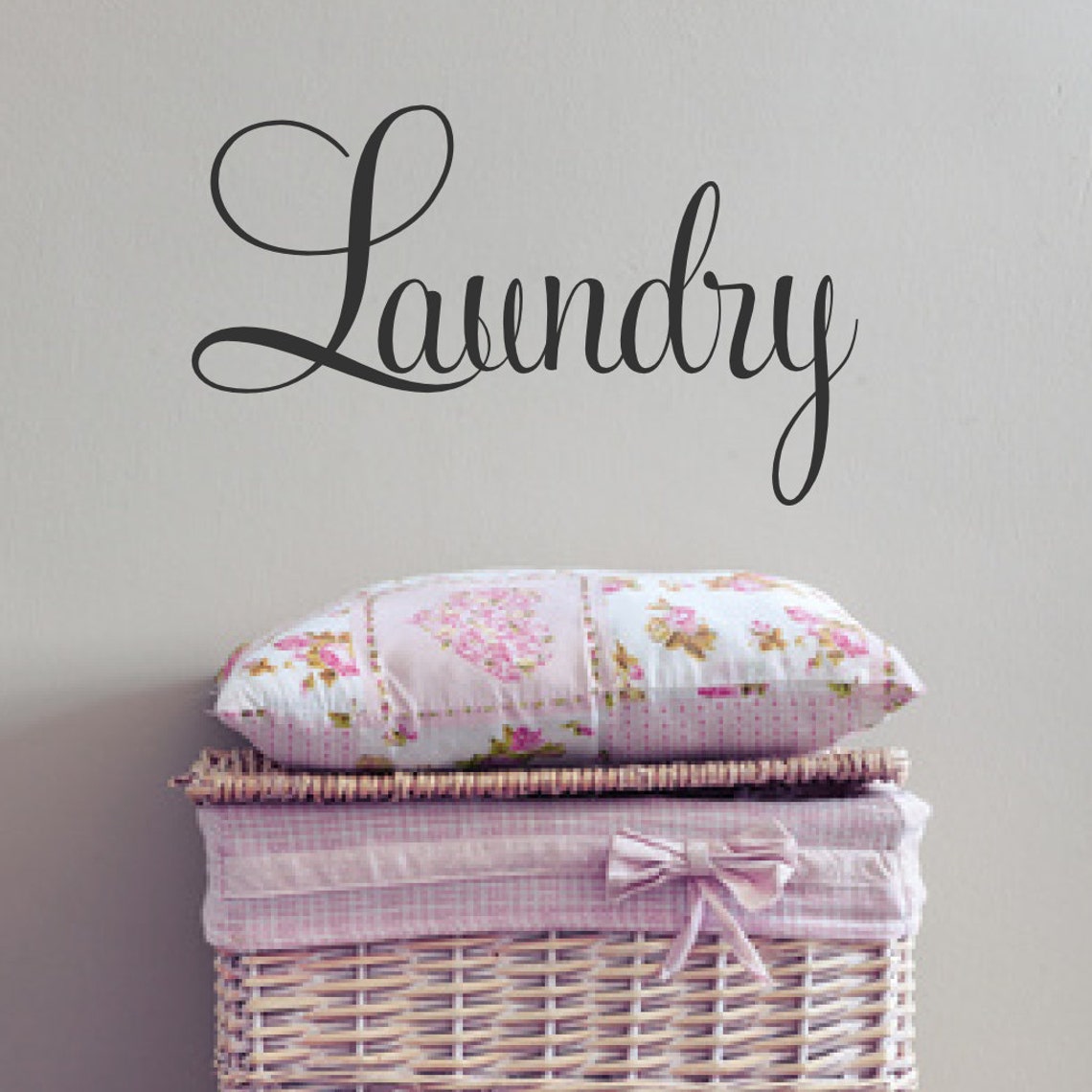 Laundry Wall Decal Vinyl Wall Words Laundry Room Decor Vinyl Etsy