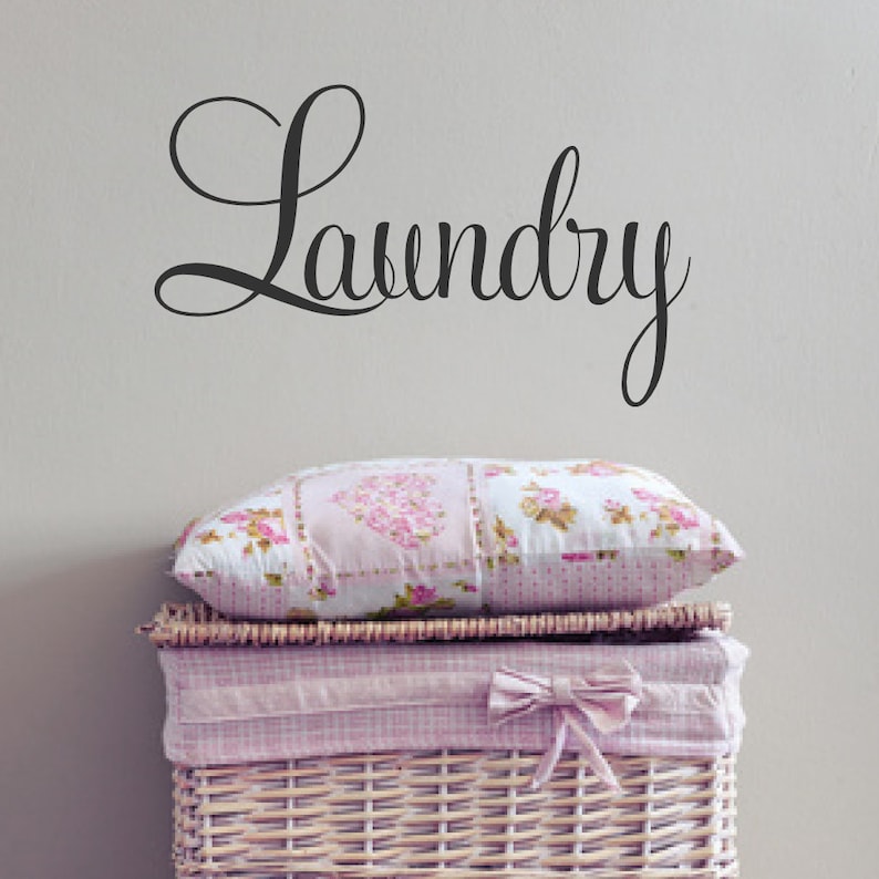 Laundry Wall Decal Vinyl Wall Words Laundry Room Decor Vinyl Etsy