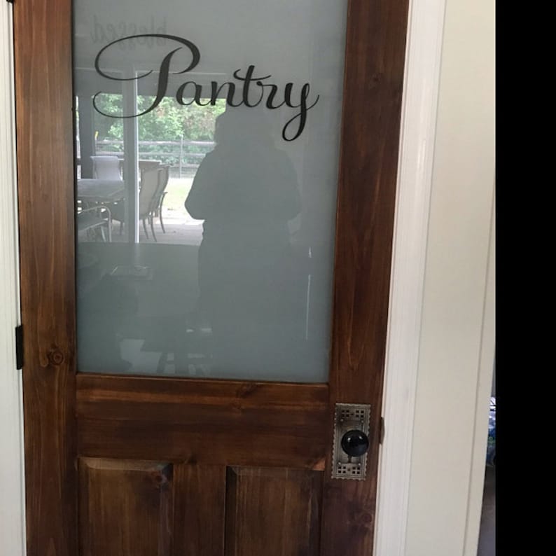 Pantry Door Decal Vinyl Lettering for Glass Kitchen Decor Etsy