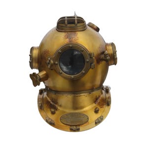 US Navy Mark V Diver’s Helmet Replica | Vintage Nautical Decor by The Nautical Era | Deep Sea Diving Helmet | Maritime Steampunk Home Accent