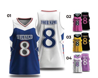 Custom Basketball Jersey: Personalized Team Name & Number, Sublimation Print