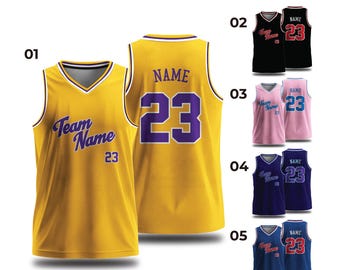 Custom Basketball Jersey: Personalized Team Name & Number, Sublimation Print