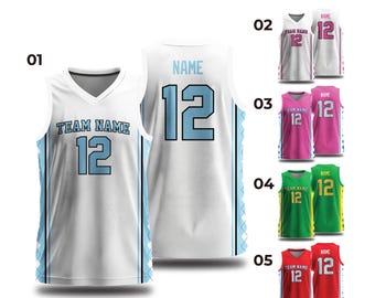 Custom Basketball Jersey: Personalized Team Name & Number, Sublimation Print