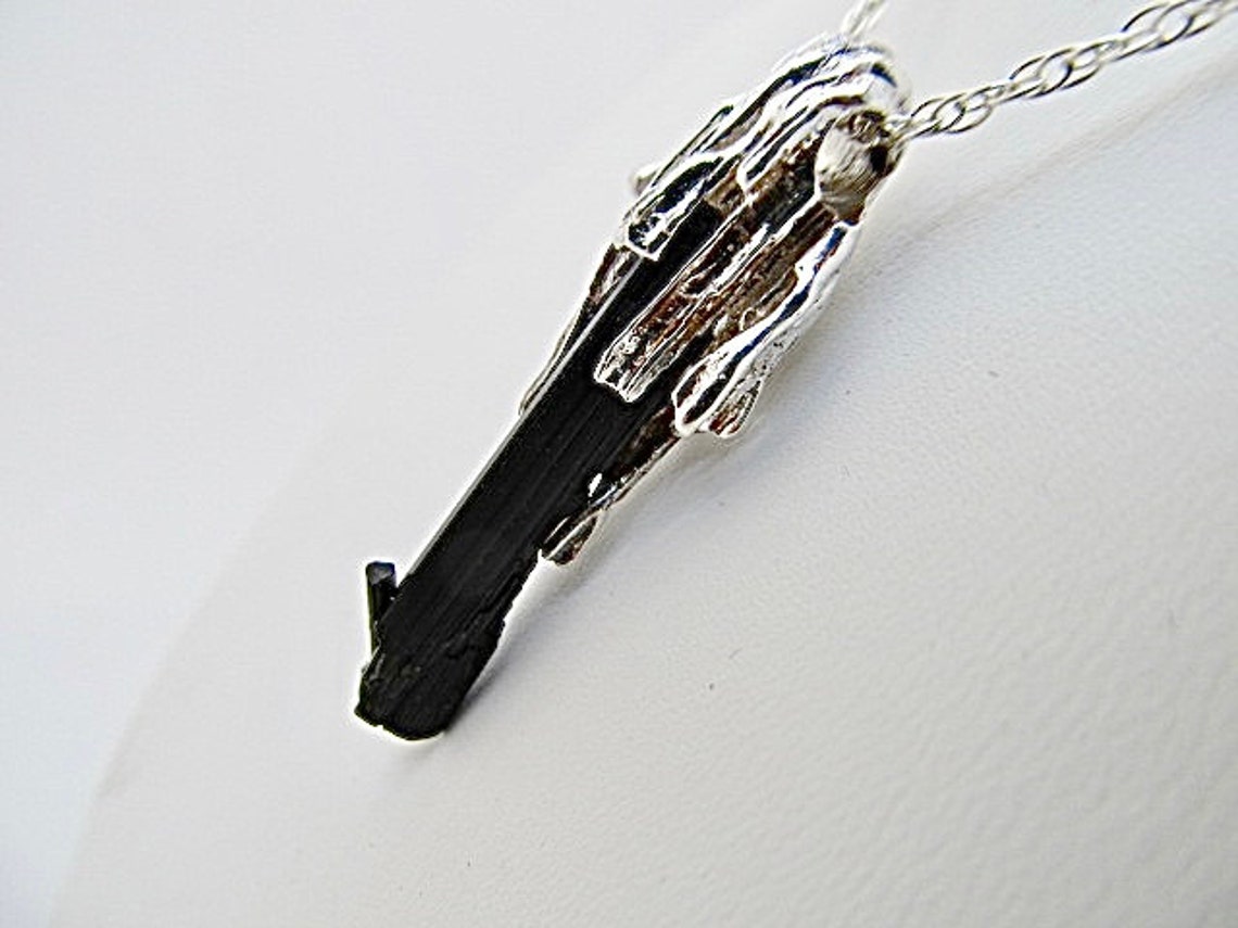 Fine Silver Broom Casting With Natural Tourmaline Etsy