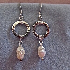 Sterling silver pearl earrings
