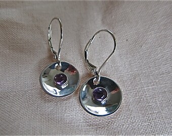 Sterling silver amethyst earrings