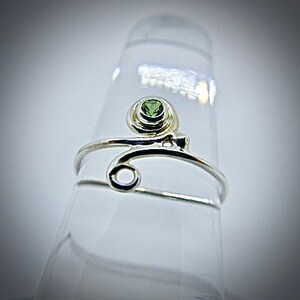 Sterling silver peridot ring
