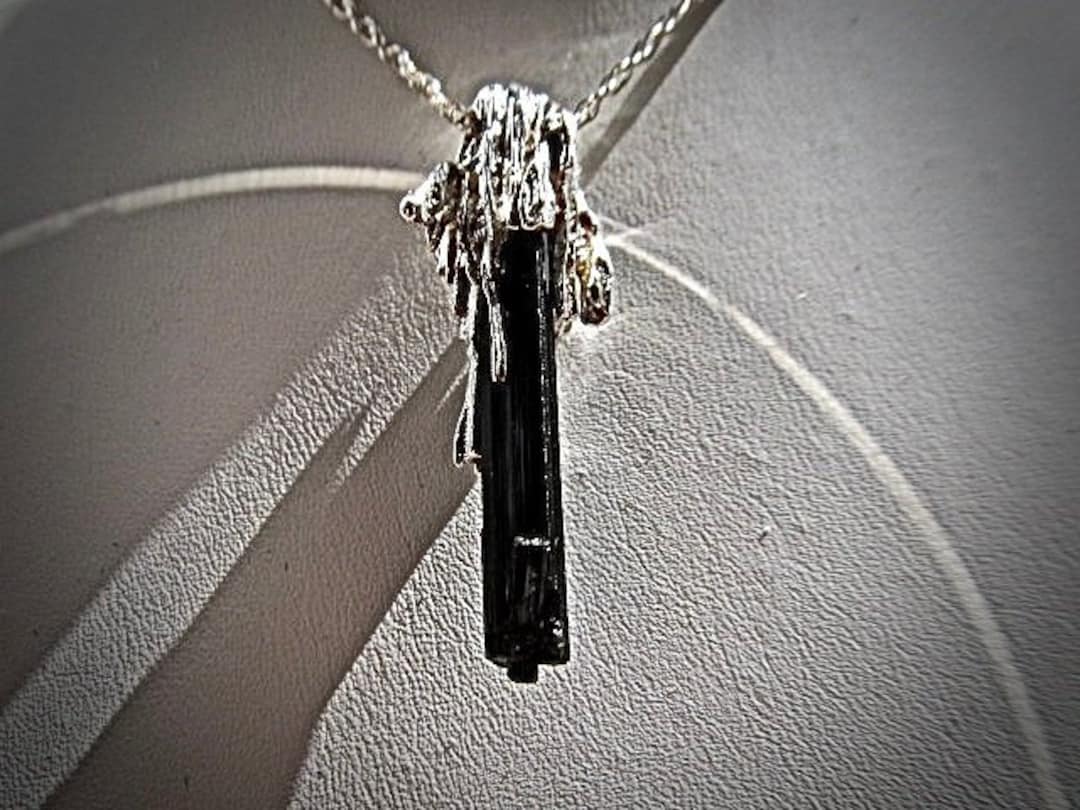 Fine Silver Broom Casting With Natural Tourmaline Etsy