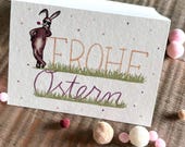 Karte „Frohe Ostern“ | digitale Aquarell-Illustration | Klappkarte | FineArt Print