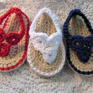 NEW Crochet Pattern- Baby Thong Sandals/ Baby beach shoes/ Infant Flip Flops/ Summer Sandals/ Crochet Baby Summer Sandals - Instant Download