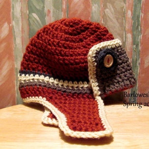 NEW  Pattern - Crochet Aviator Hat -C102 - Instant Download