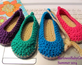 NOUVEAU Patron Crochet Espadrilles - Téléchargement immédiat