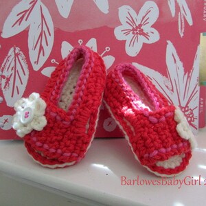 NEW Pattern Crochet Side Button Flap Sandals For Baby Instant Download image 3