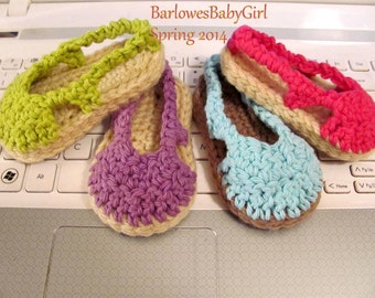 Crochet Pattern/ Baby Sandals/ Crochet Sling Back Girl's Sandal/ Summer Shoes/ Baby Beach Shoes / Soft Baby Shoes - Digital Download Pattern