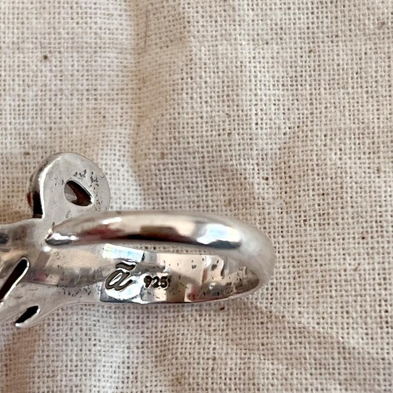 Sterling Silver Flame Statement Ring with Moonsto… - image 4