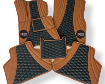 BMW Floor Mats Custom Fit Luxury Leather Car Mats Waterproof Diamond Stitch Floor Liners Premium BMW Interior Accessories