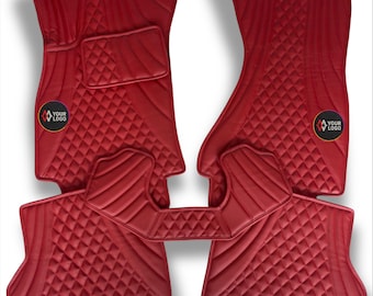 Custom Fit Eco Leather Car Mats: Personalized Embroidery, Full Set