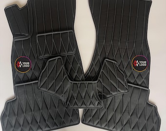 Alfombrillas de cuero de lujo para coche, alfombrillas personalizadas para todos los vehículos, alfombrillas de cuero personalizadas para Audi RSQ8, alfombrillas de lujo hechas a mano.
