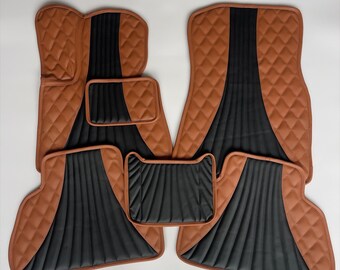 Alfombrillas de piel ecológica personalizadas: logotipo personalizado, BMW Fit