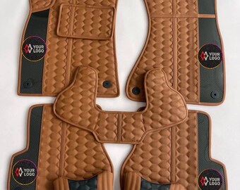 Alfombrillas de coche de cuero ecológico, impermeables, duraderas, con ajuste personalizado para Audi.