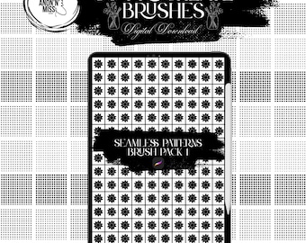 30 Floral Procreate Seamless Pattern Brushes (Digital Download)