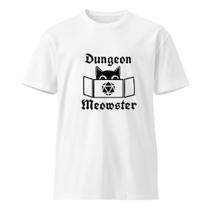 Dungeon Meowster Shirt | Funny Cat DnD T-Shirt | Gift for Dungeon Masters & RPG Players
