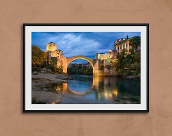 Mostar Old Bridge Print | Bosnia and Herzegovina Wall Art | Original Photography
