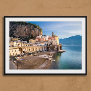 Amalfi Coast Art Print | Amalfi Coast Travel Poster, Amalfi Coast Wall Art, Italy original landscape photo, Atrani Print, Italy Gift