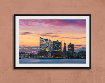 Hamburg Elbphilharmonie and Michel Print | Germany Wall Art | Original Photography
