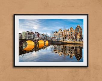 Amsterdam Canal Houses Print | Netherlands Wall Art | Original Photography
