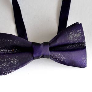 Bow tie prettied, purple bow ties for man, pink bowtie printed, gift for men, Christmas gift for boyfriend Men accessories ooak image 5