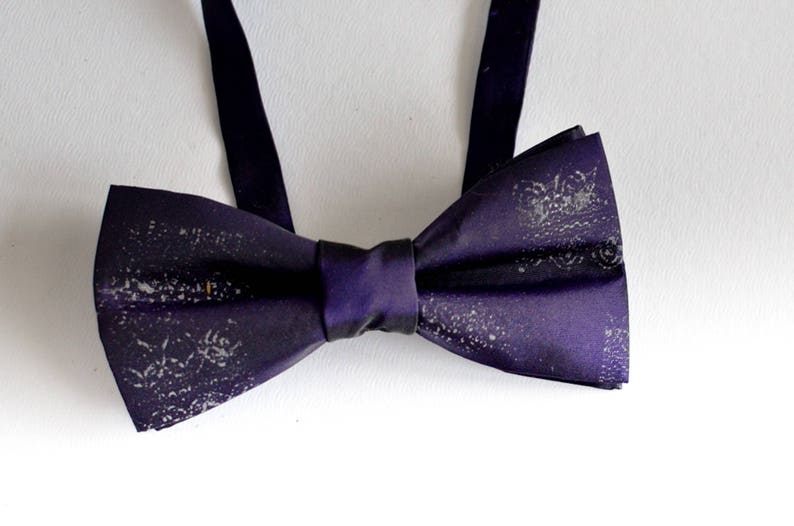 Bow tie prettied, purple bow ties for man, pink bowtie printed, gift for men, Christmas gift for boyfriend Men accessories ooak image 5