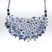 RESERVED for Etsy Design Awards collier necklace blue, extravagant statement necklace beaded, contemporary fiber art jewelry by Audra Zili 