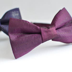 Bow tie prettied, purple bow ties for man, pink bowtie printed, gift for men, Christmas gift for boyfriend Men accessories ooak image 4