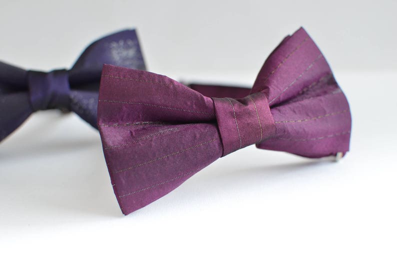 Bow tie prettied, purple bow ties for man, pink bowtie printed, gift for men, Christmas gift for boyfriend Men accessories ooak image 4