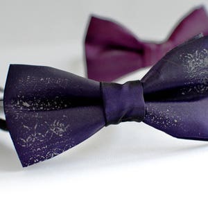 Bow tie prettied, purple bow ties for man, pink bowtie printed, gift for men, Christmas gift for boyfriend Men accessories ooak image 1