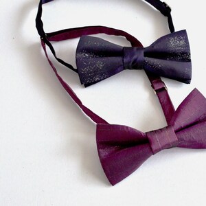 Bow tie prettied, purple bow ties for man, pink bowtie printed, gift for men, Christmas gift for boyfriend Men accessories ooak image 3