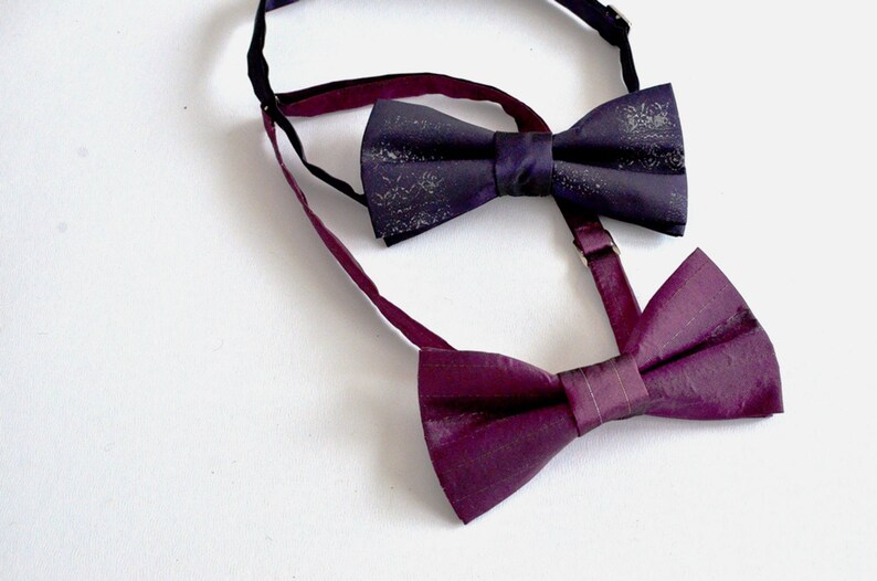 Bow tie prettied, purple bow ties for man, pink bowtie printed, gift for men, Christmas gift for boyfriend Men accessories ooak image 3