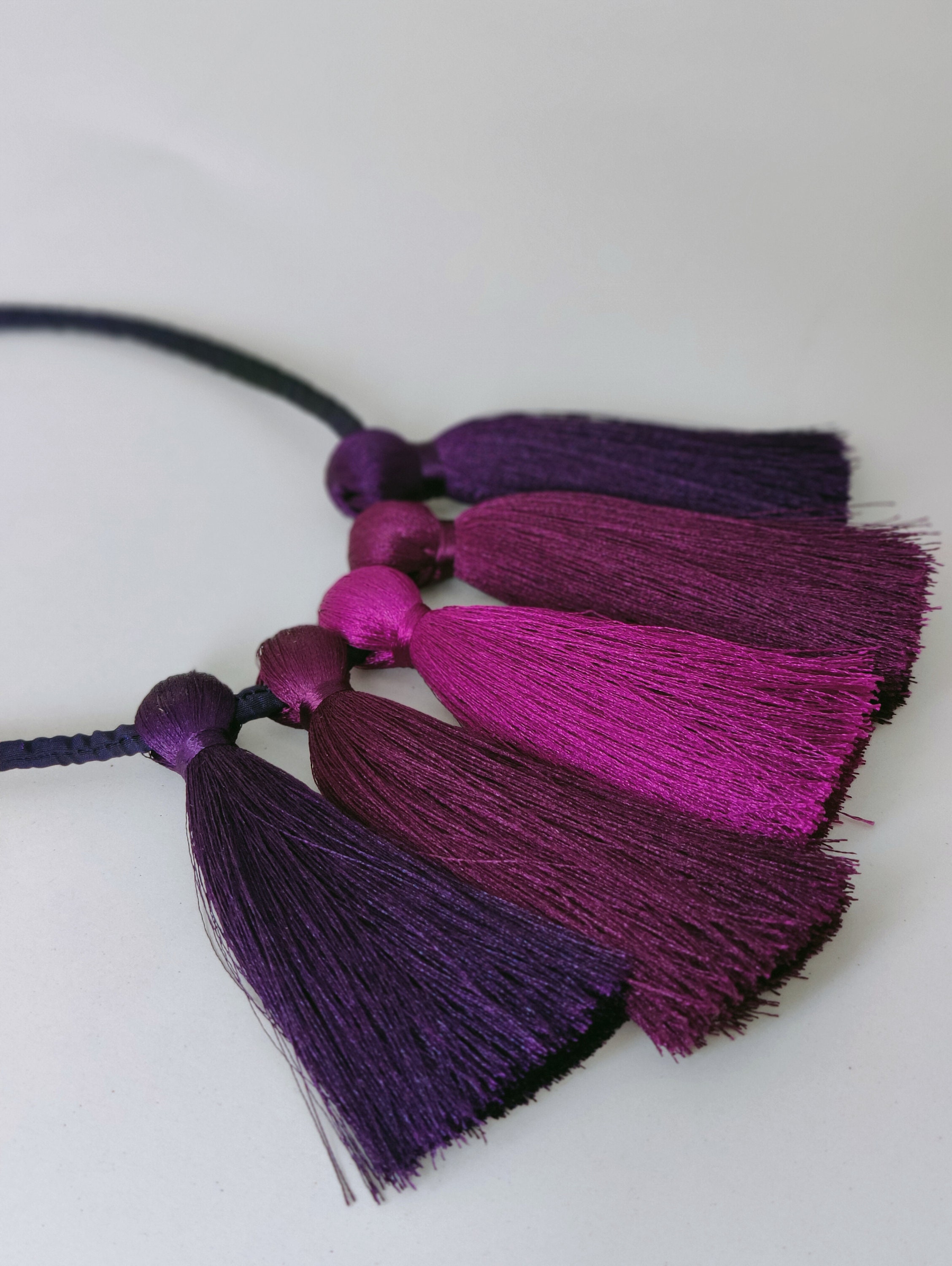 Tassel Necklace 2023 Color Trend Necklace Personalized Long - Etsy
