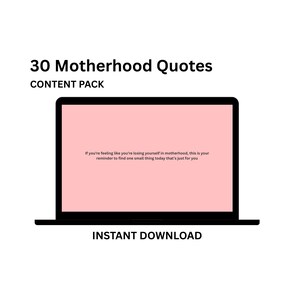 30 Citações Motivacionais sobre Maternidade | Pacote de Conteúdo Digital para a Vida de Mãe | Download Instantâneo