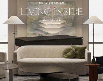 Modernist Living Room Design Style Kit: Mood Board & Shopping List (PDF Download)