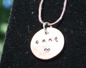 Cunt Hammered Penny Charm Necklace Copper Jewelry New Orleans Nola Art Gift Vagina Feminism Lesbian Cunt Hammered Penny Charm Necklace Copper Jewelry New Orleans Nola Art Gift Vagina Feminism Lesbian